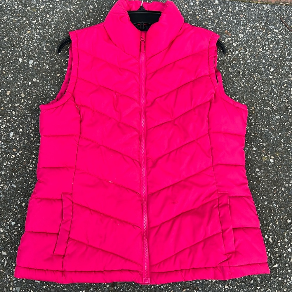 Pink puffer vest